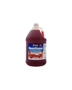 Snappy Strawberry Sno Cone Syrup 1 Gallon 128 oz Ready to Use for Snow Cone Machines and Shaved Ice