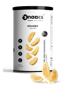 SNAACS Freeze-Dried Orange Slices / No Added Sugar / Zesty Sweet-Tart Crunchy Snack (2 oz / 56 g)