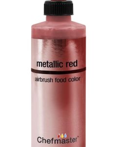 Chefmaster Metallic Red Airbrush Food Color - 9 Ounces