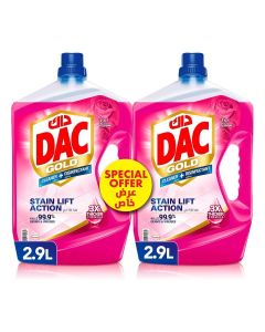 DAC Gold Disinfectant Multi-Purpose Cleaner - Rose (2.9 Litres x 2 - Twin Pack)
