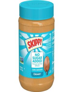 SKIPPY Creamy Peanut Butter Spread, No Sugar Added Peanut Butter, 40 Oz Jar