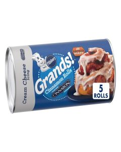 Pillsbury Flaky Grands! Cinnamon Rolls with Cinnabon Cinnamon and Cream Cheese Icing, Refrigerated Canned Pastry Dough, 5 ct, 17.5 oz