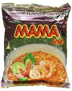 MAMA Noodles Shrimp Tom Yum Instant Noodles with Delicious Thai Flavors Hot Spicy Noodles wShrimp Tom Yum Soup Base No Trans Fat wFewer Calories Than Deep Fried Noodles 30 Pack