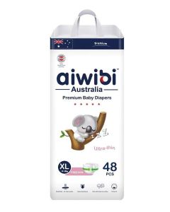 Ultra Thin Premium Baby Diapers - Size (5) XLarge 48 Pcs (12-18kg) Super soft, Breathable, High absorbent and Hypoallergenic Diapers