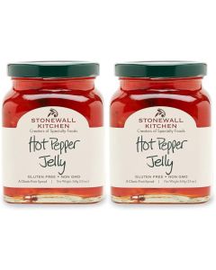Stonewall Kitchen Hot Pepper Jelly, 13 oz (Pack of 2) - Gluten Free & Non-GMO