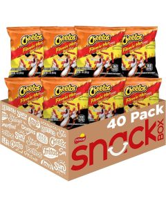 Cheetos Flamin' Hot Crunchy Cheese Flavored Snacks, 1 Ounce Bags, Pack of 40
