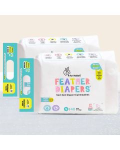 R for Rabbit Feather Diapers - Small Size (5-9 kg)