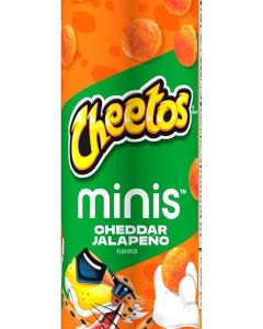 Cheetos Minis Cheddar Jalapeno Flavored Snacks, 3.625 oz Canister