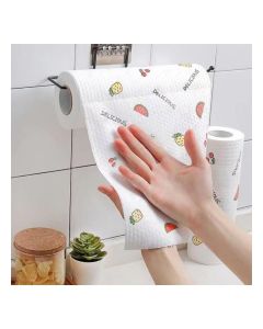 100 Sheets Kitchen Disposable Washable Wet and Dry Thickened Degreasing Cleaning Paper Towel Non-stick Oil Dishcloth Roll