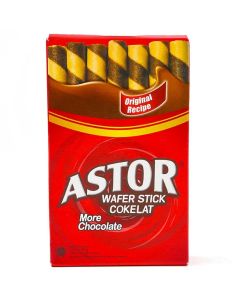 Astor Chocolate Wafer Sticks Cokelat 40gms, 120kal Crunchy Delight Sticks