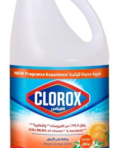 Clorox Liquid Bleach 1.89L, Orange Scent New Fragrance Experience, Kills 99.9% of Viruses and Bacteria, Cleans and Disinfects