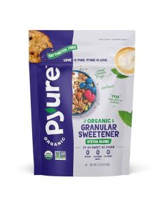 Pyure Organic Stevia Blend Granulated Sugar Substitute with Zero Calories Carbs Keto Diabetic Vegan Friendly Sugary Taste Alternative USDA Organic NonGMO Erythritol Free Good For Baking 25lb 40oz