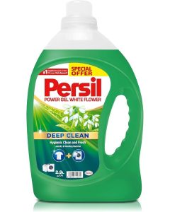 Persil Power Gel Liquid Laundry Detergent, With Deep Clean Technology, White Flower, 2.9L