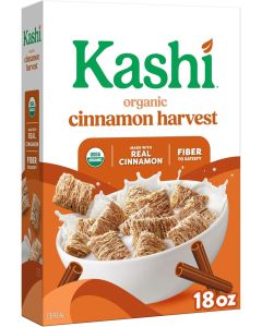 Kashi Organic Cinnamon Harvest Breakfast Cereal, Whole Grain, 18oz Box