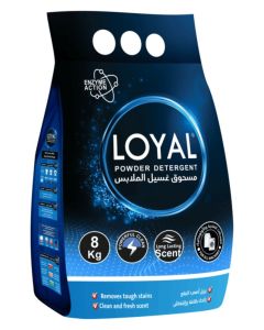 Powder Detergent with Enzyme Action Powerful Clean & Long Lasting Scent Removes Tough Stains - 8 kg