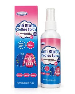Jakehoe Anti Static Spray For Winter Clothes 100ML Anti Static Clothes Spray Effective Powerful Durable Quickly Remove Static Soft Clothes Prevent Static Cling Long Lasting Deodorization For Sweaters Dresses Hijab