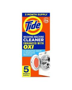 Washing Machine Cleaner by Tide, Washer Machine Cleaner with Oxi for Front and Top Loader Washer Machines, Deep Cleaning Residue & Odor Eliminator, 5 Month Supply (Packaging May Vary)