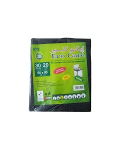Eco Care Black Garbage Bag - 20 Count, 30 Gallons, 60X90cm