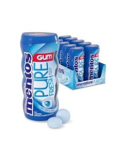 Mentos Pure Fresh SugarFree Chewing Gum with Xylitol Fresh Mint 15 Piece Bottle Bulk Pack of 10