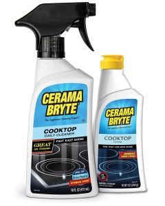 Cerama Bryte HeavyDuty Daily Spray Stove Top and Cooktop Cleaner Combo Kit for Glass and Ceramic Surfaces 16 10 Ounces 2 Pack