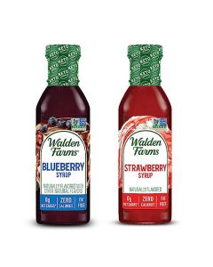 Walden Farms Syrup Variety Pack Blueberry Strawberry Zero Calorie SugarFree Low Carb KetoFriendly GlutenFree Vegan 12 oz Bottles Pack of 2