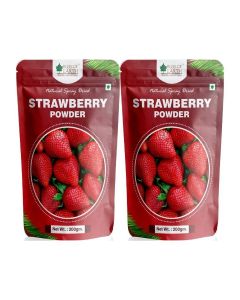 200 gm Strawberry Powder For Milk, Milkshake, Cake, Kids Loving Natural Spray Dried Pack of 2