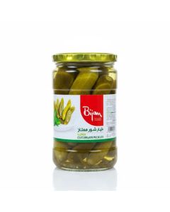 Bijan Super Canned Cucumber Pickles In Glass Jar- 660gms