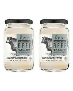 Epic Grass Fed Beef Tallow - 11 Ounce Jars (Pack of 2)