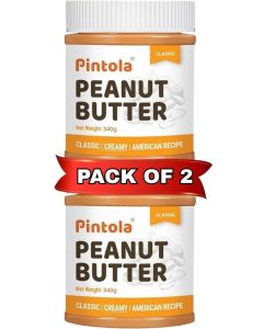 Classic Creamy Peanut Butter 340g (Pack of 2) / High in Protein / Rich in Fiber / Made from Premium Roasted Peanuts / Gluten-Free