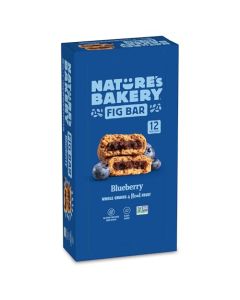 Natures Bakery Whole Wheat Fig Bars Blueberry Real Fruit Vegan NonGMO Snack bar Twin packs 12 count