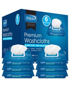 Inspire Adult Wet Wipes Wash Cloths Incontinence Cleansing for Elderly Extra Large 8x12 300 count