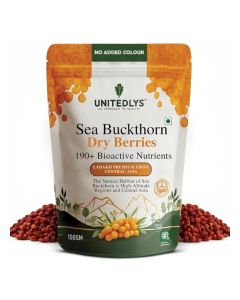 Himalayan Sea Buckthorn Berry 100g / Sun-Dried, Natural & Unsweetened / Rich in Omega 3 6 7 9, Vitamin C & E / Dried Sea Buckthorn Berry for Skin, Immunity, Gut & Heart / No Preservatives