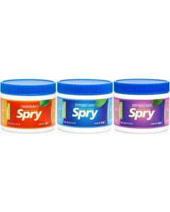 Spry Xylitol Mints Variety Pack - Cinnamon, Peppermint, and Berryblast Flavors, Sugar-Free Breath Mints for Oral Health, 240 Count