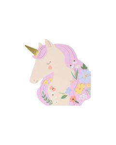 Meadow Unicorns Shaped Napkins