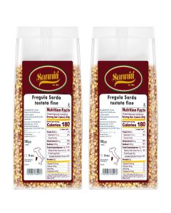 Sanniti Toasted Fregola Sarda FIne Semolina Pasta Fregula Tostata Fina, 17.6 oz (Pack of 2)