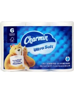 Charmin Ultra soft Jumbo Rolls Septic Safe white