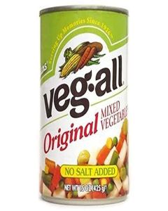 Veg-All Original Mixed Vegetables NO Salt Added 15oz Can (Pack of 6)