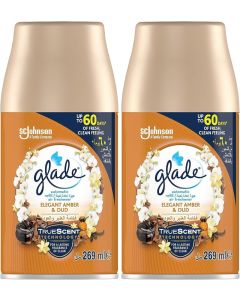 Glade Automatic Spray Refill Elegant Amber & Oud Air Freshener, 2 x 269ml