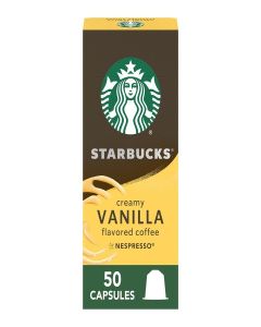 Starbucks by Nespresso Original Line Vanilla Flavored Coffee (50 - count single serve capsules, compatible with Nespresso Original Line System) Naturally Flavored