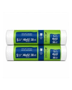 Alpha Omega 5 Gallon Heavy Duty Garbage Bags Trash Can Liners, Pack of 2