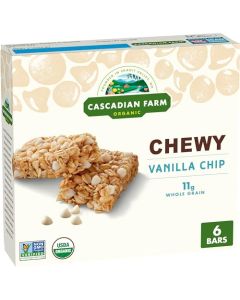 Cascadian Farm Bar Granola Vanilla Chip Organic 6 Count 74 Ounce