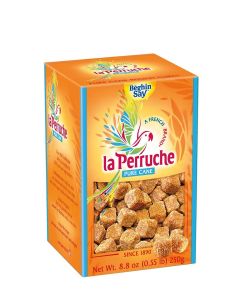 La Perruche Pure Cane Brown Sugar Cubes (250g/8.8oz box) / Ideal Sugar Cubes for Coffee / Pack of 1