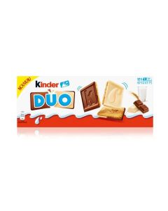 Kinder Duo Milk & Cocoa Chocolate Biscuits â€“ 12 Pieces, 150 g