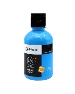 Artecho Blue Fabric Paint 250 ml 845 oz Permanent Clothing Paint for DIY TShirts Tote Bags Canvas Washable Flexible Textile Paint