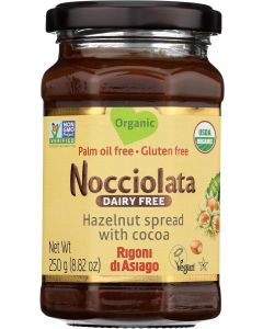 Rigoni Organic Dairy Free Nocciolata Classic Hazelnut Spread with Cocoa, 250g