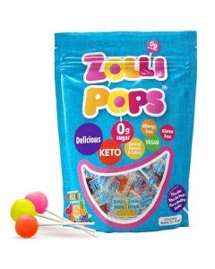 Zollipops Clean Teeth Lollipops Anti Cavity with Xylitol Sugar Free Candy for a Healthy Smile Great for Kids Diabetics and Keto Diet Natural Fruit Variety 52oz