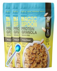 Magic Spoon Honey Almond High Protein Granola - Low Sugar, 3 Pack