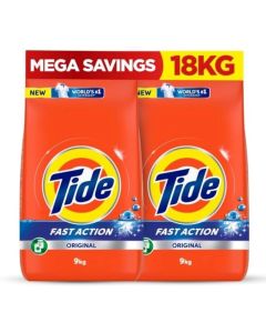 Tide Fast Action Laundry Detergent Powder, 9 KG x 2, Dual Pack, 18 kg
