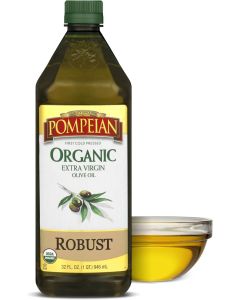 Pompeian USDA Organic Extra Virgin Olive Oil, First Cold Pressed, Robust Flavor, 32 FL. OZ.