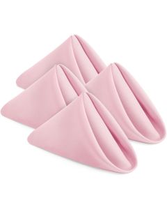 Utopia Home 24 Pack Pink Cloth Napkins 17x17 Inches 100 Polyester Hemmed Edges Washable and Reusable Ideal for Parties Weddings and Dinners